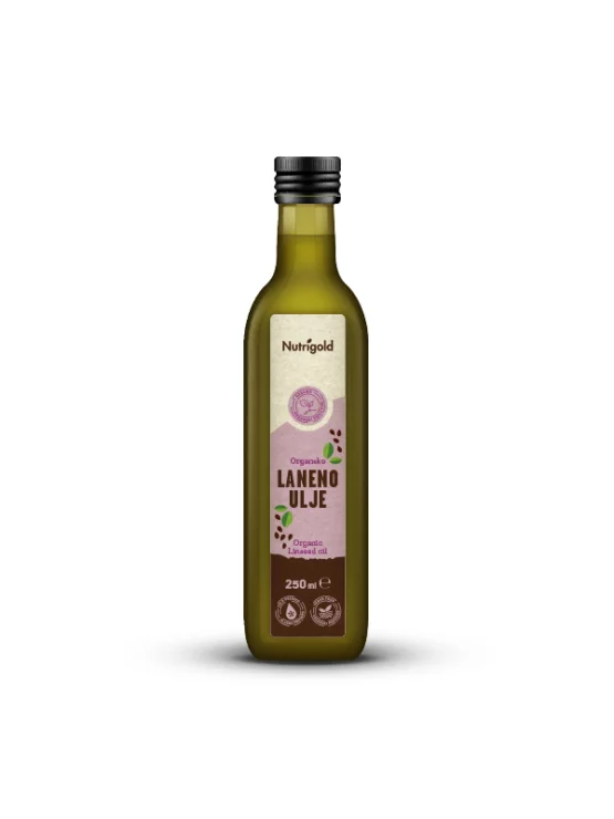 Nutrigold Leinsamenöl biologisch kaltgepresst in einer 250 ml Packung