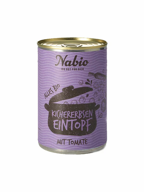 Nabio Kichererbseneintopf – Biologisch in einer 400g Packung