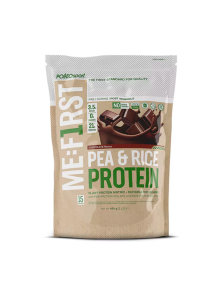 Me:First Veganes Protein aus Erbsen und Reis Schokoladengeschmack in einer 454g Packung