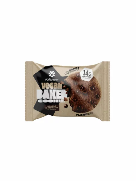 Polleo Sport Veganer Proteinkeks Double Choco in der 75g Packung