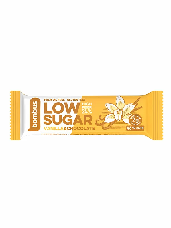 Pločica Low sugar - Vanilija & Čokolada u pakiranju od 40g.