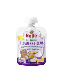 Heidelbeer-, Apfel- und Bananenpüree mit Joghurt „Blueberry Bear“ (ab 8 Monaten) – Biologisch 85g Holle