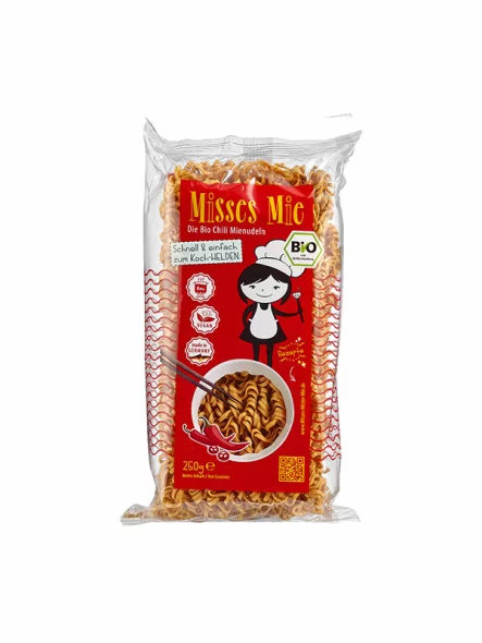 Misses & Mister Mie Chili Nudeln Weizennudeln – Biologisch in einer 250g Verpackung