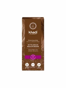 Pflanzliche Haarfarbe Mittelbraun – 100g Khadi