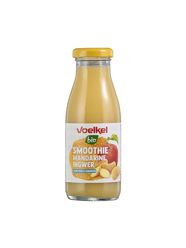 Voelkel Mandarinen-Ingwer-Smoothie – Biologisch in einer 0,25l  Flasche