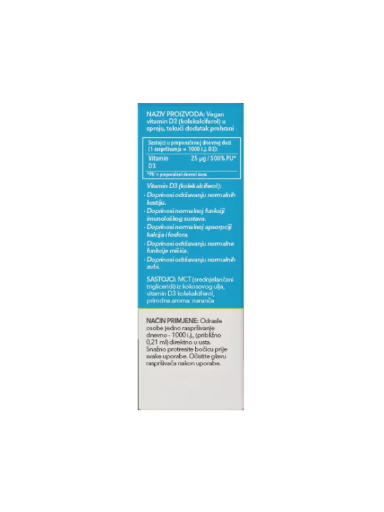 Vitamin D3 1000 I.J. im Spray – 30ml Green Lab