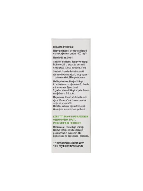 Grapefruitkernextrakt 1000mg Biologisch - 30ml Green lab