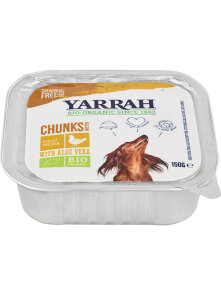 Alleinfuttermittel für ausgewachsene Hunde, Aloe Vera Stücke, getreidefrei – Biologisch 150g Yarrah