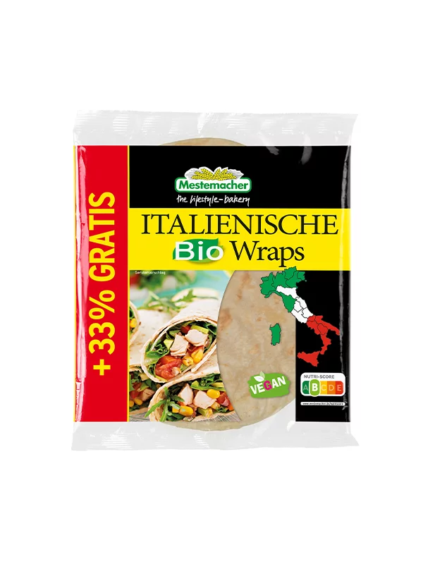 Mestemacher Italienische Bio Wraps in der 300g Packung