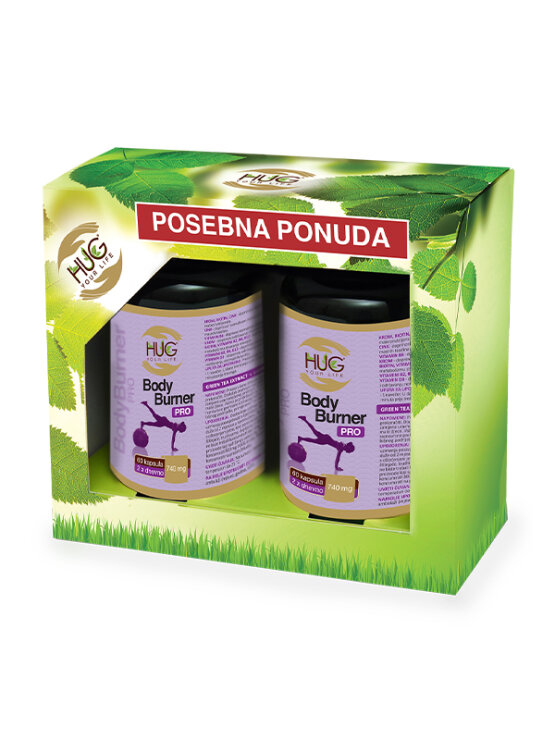 Hug your Life 1+1 BodyBurner Pro 2x60 Kapseln in der 740mg Packung