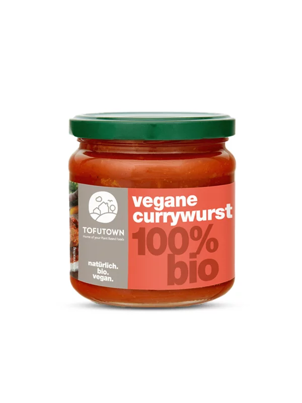 Tofutown Vegane Currywürste – Biologisch im 350g Glas