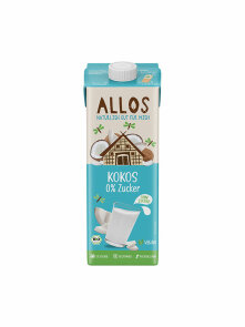 Allos Kokosdrink ohne Zucker – Biologisch in Kartonverpackung von 1000ml