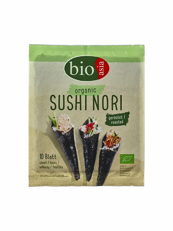 Nori-Algen für Sushi 10 Stück - Biologisch 25g Bioasia