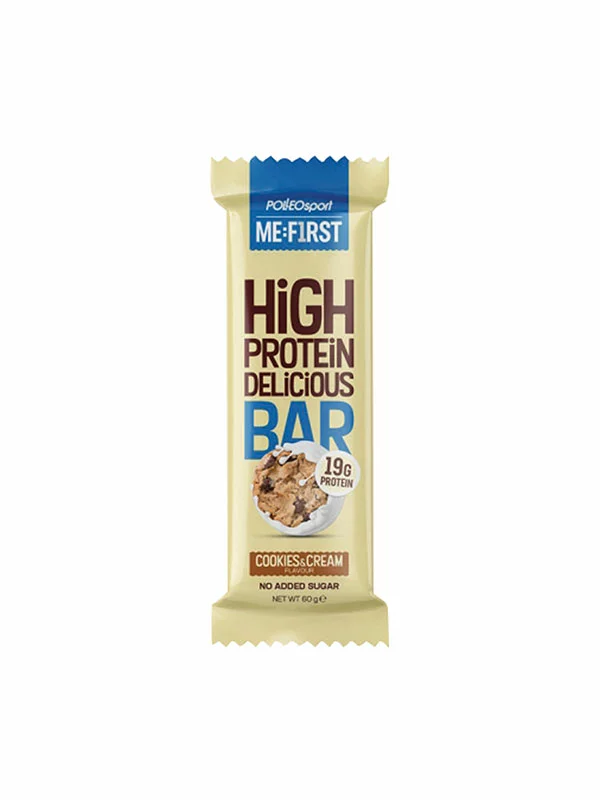 Me:First Cookies & Cream Proteinriegel in Verpackung von 60g