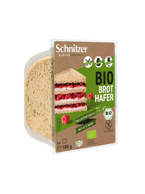 Schnitzer Bio  Brot Hafer – Glutenfrei in Schutzverpackung von 185g