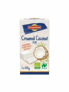 Morgenland Kokosmus Schnittfest im Block – Biologisch in Kartonverpackung von 200g