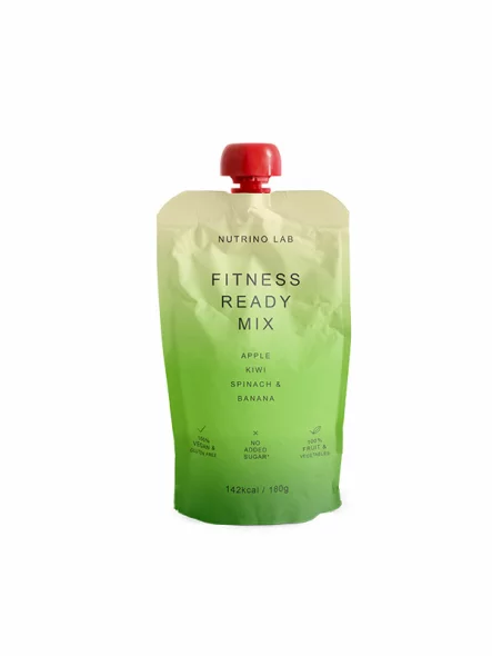 Nutrino Lab Fruchtsnack Fitness Ready Mix – Apfel, Kiwi, Spinat und Banane in Quetschbeutel von 200g