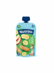Fruchtpüree - Apfel und Banane mit Keks - 100g Nutrino