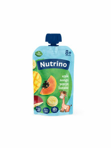 Nutrino Fruchtpüree – Apfel, Mango, Papaya und Banane – 100g in Quetschbeutel