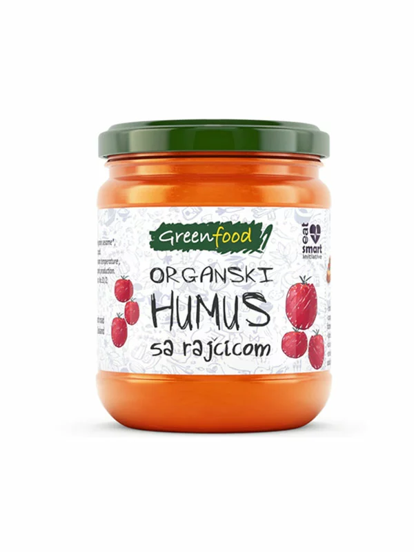 Greenfood Hummus mit Tomate – Biologisch im Glas von 280g