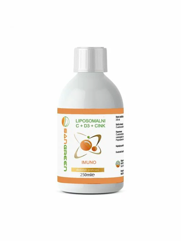 Sangreen Immuno Liposomal Vitamin C, D3, Zink – 250 ml in Flasche