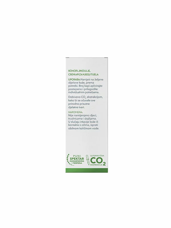 Green lab CBD-Öl 10 % in 10ml Verpackung Rückseite