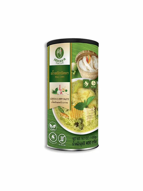 Nittaya Grüne Currypaste – glutenfrei in Dose von 400g