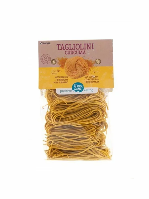 Terrasana Pasta mit Kurkuma-Tagliolini – Bio in einer 250g Verpackung
