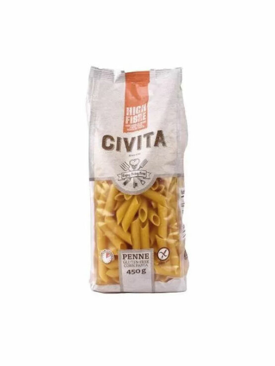 Maisnudeln mit Ballaststoffen - Penne Glutenfrei 450g Civita