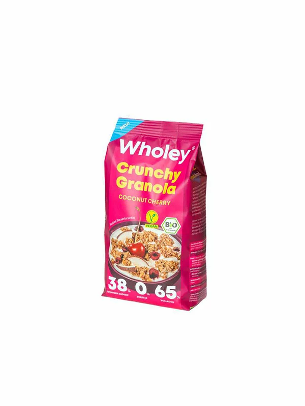 Wholey Knuspriges Granola Kokosnuss & Sauerkirsche – Bio in einer 300g Packung