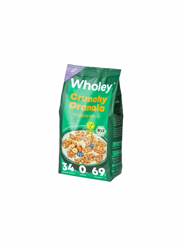 Wholey Knuspriges Granola Haselnuss & Cashew – Bio in einer 300g Packung