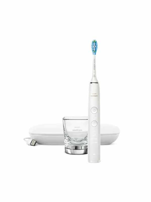Philips Elektrische Sonicare Zahnbürste Diamond Clean mit Anwendung Weiß