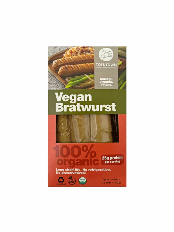 Tofutown Vegane Würstchen 3 Stück – Bio in einer 300g Packung