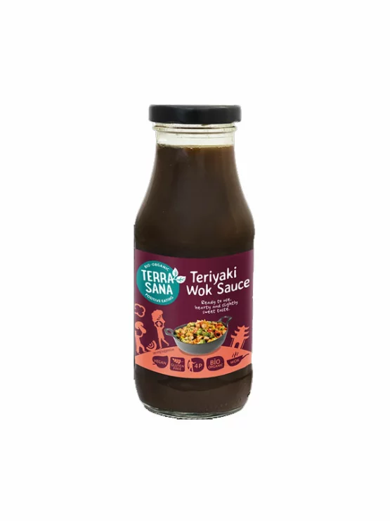 Terrasana Teriyaki-Wok-Sauce glutenfrei – Bio in der 240ml Flasche