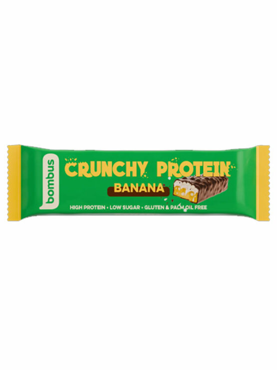 Bombus Knuspriger Proteinriegel, glutenfreie Banane in einer 50g Packung