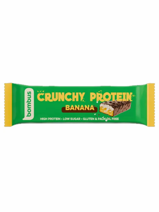 Bombus Knuspriger Proteinriegel, glutenfreie Banane in einer 50g Packung