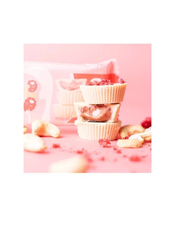 Cashewbutter Cups Raspberry Rumble– Bio 3 Stück Naughty Nuts
