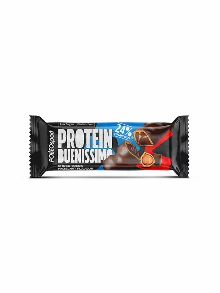 Polleo Sport Proteinwaffel Buenissimo Kakao & Haselnuss – Glutenfrei in einer 40g Packung