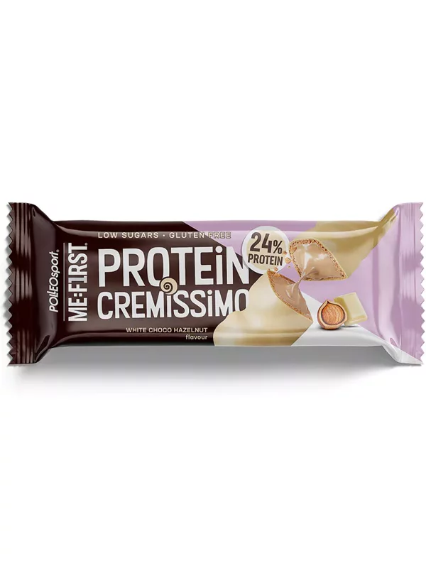 Polleo Sport Proteinwaffel Buenissimo Haselnuss & Weiße Schokolade Glutenfrei in einer 40g Packung