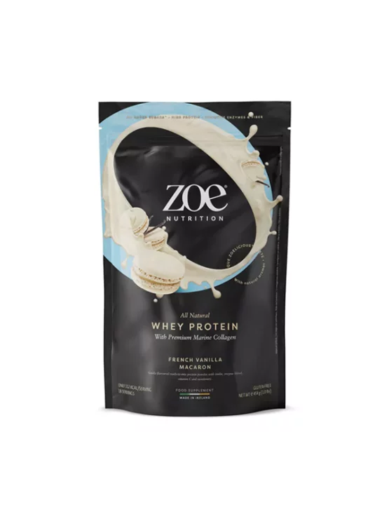 ZOE Nutrition Whey Protein French Vanilla Macaron in einer 454g Packung