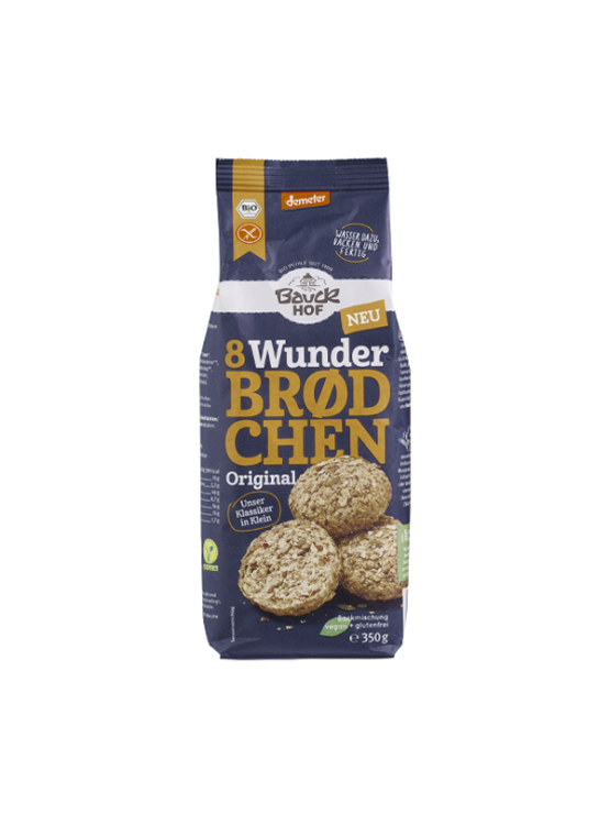Bauck Mühle Backmischung Wunderbrödchen glutenfrei – biologisch in einer 350g Packung