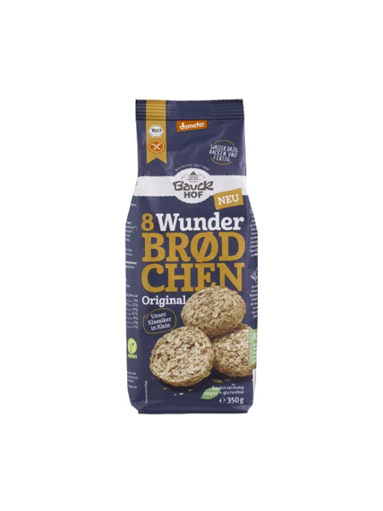 Bauck Mühle Backmischung Wunderbrödchen glutenfrei – biologisch in einer 350g Packung