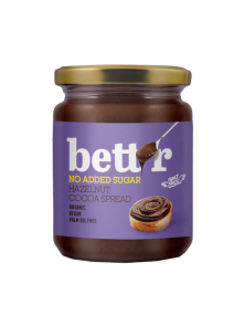 Bett’r Haselnuss-Kakao Aufstrich ohne Zuckerzusatz – Biologisch im 250g Glas