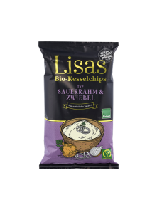 Lisas  Bio-Kesselchips Sauerrahm & Zwiebel – Biologisch in einer 125g Packung