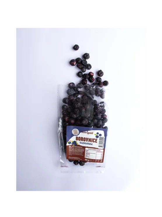 Nutrigold Gefriergetrocknete Heidelbeeren in einer Packung von 50 g