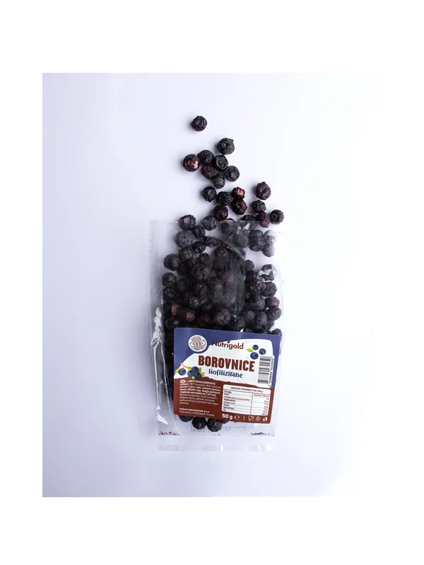Nutrigold Gefriergetrocknete Heidelbeeren in einer Packung von 50 g