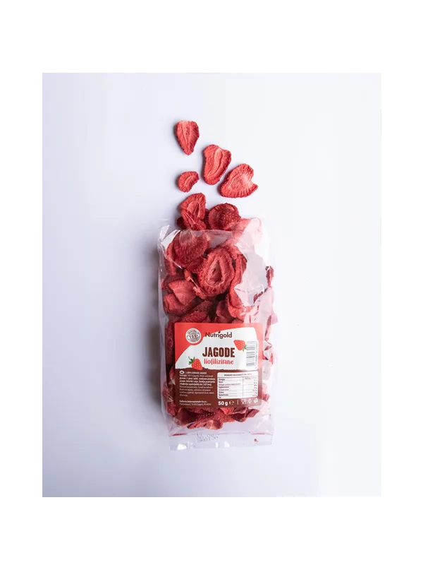 Nutrigold Gefriergetrocknete Erdbeeren in einer Packung von 50 g