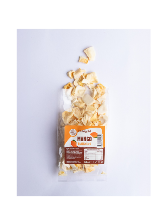 Nutrigold Gefriergetrocknete Mangostücke  einer Packung von 50 g