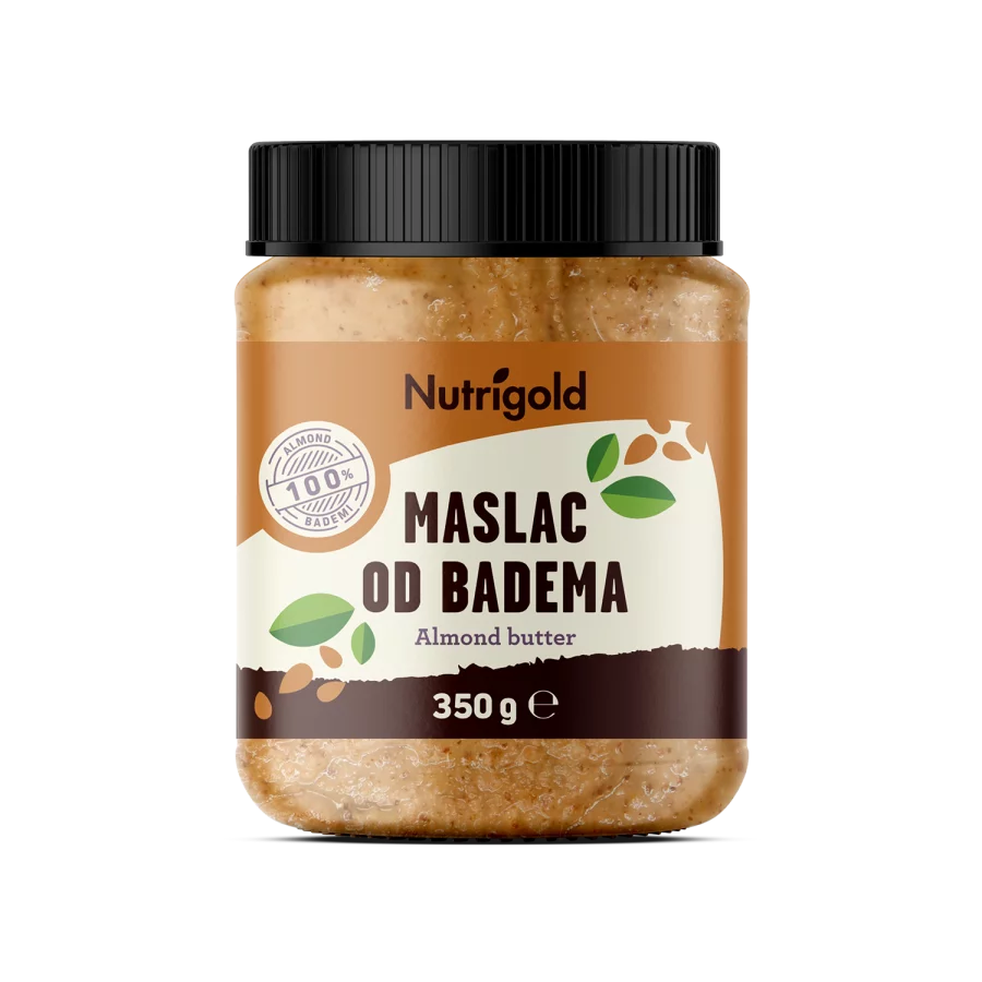 Nutrigold Mandelbutter 100 % rein in einer 350 Gramm Packung