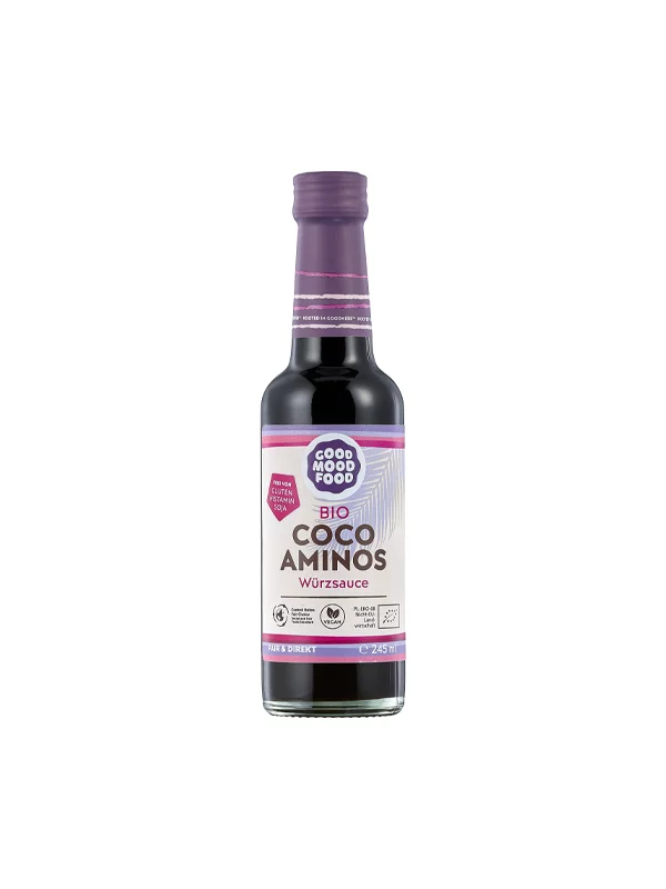 goodmoodfood Bio Coco Aminos – Würzsauce aus Kokosblütennektar biologisch in der 245ml Flasche
